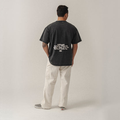 REGION Short Sleeve Oversized Tee Vintage Black