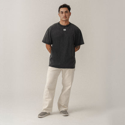 REGION Short Sleeve Oversized Tee Vintage Black