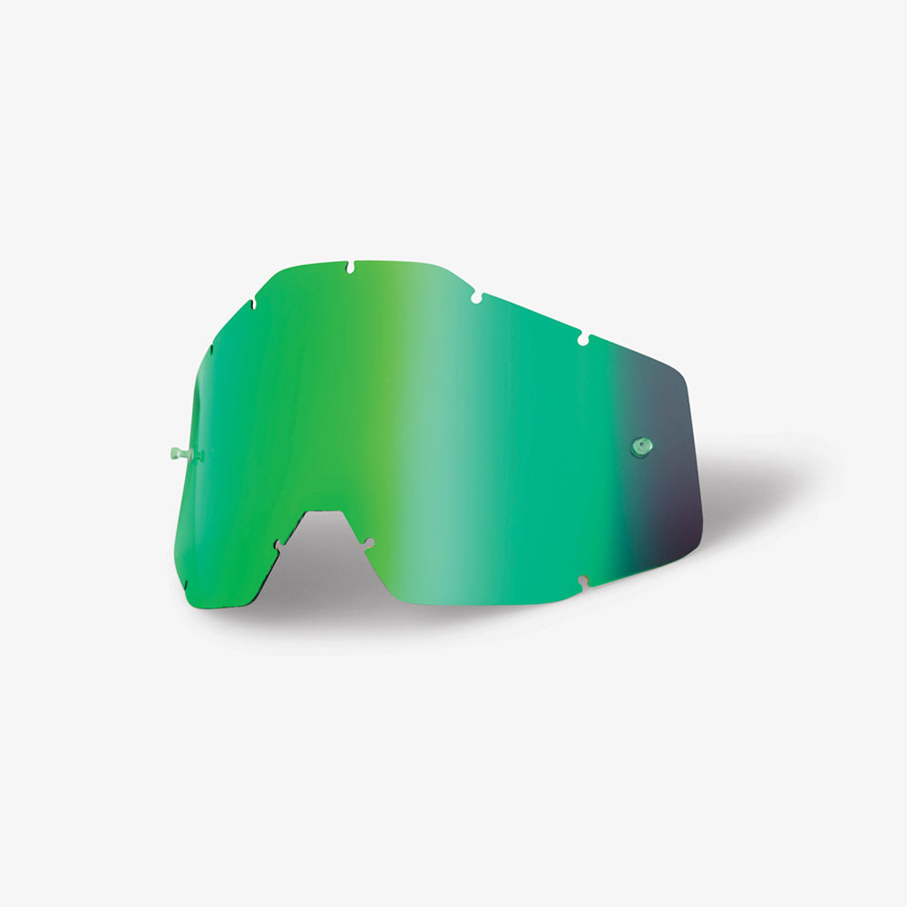 100 goggle lens replacement 100% Replacement Lens-Accuri/Racecraft/Strata-Green Mirror