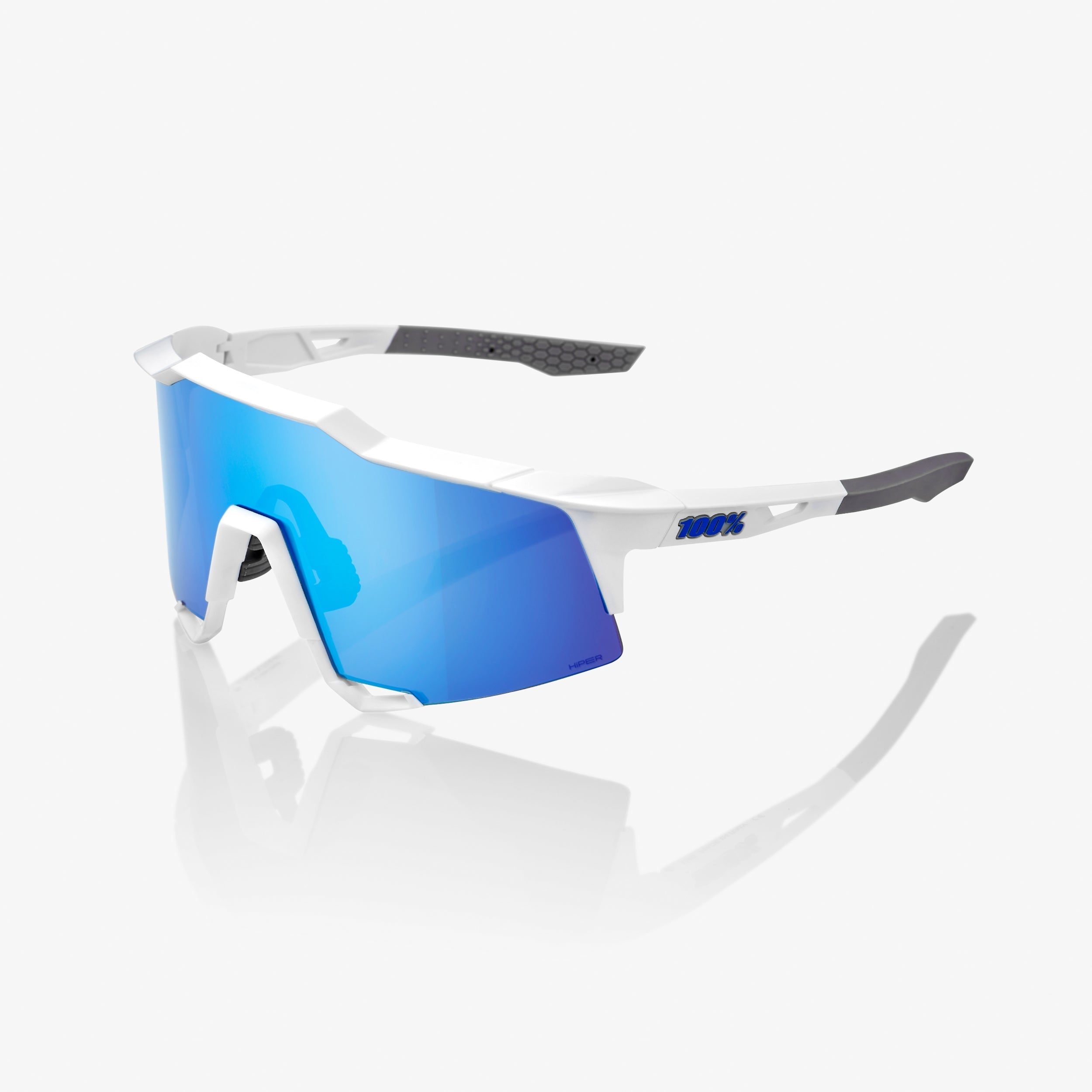 Lunettes de soleil 100% SPEEDCRAFT (Matte White - HiPER Blue Multilayer Lunettes de soleil 100% SPEEDCRAFT (Matte White - HiPER Blue Multilayer