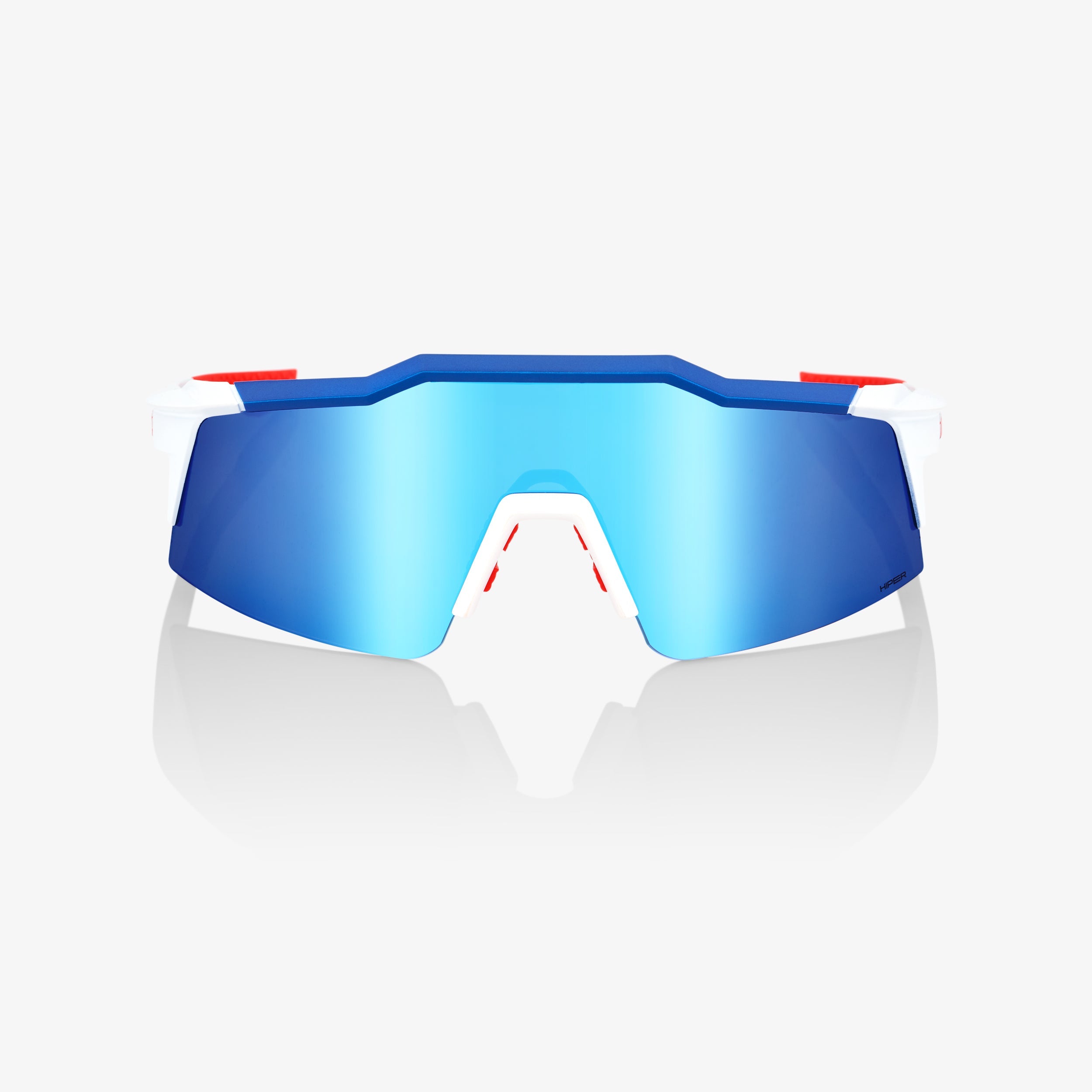 Speedcraft® SL TotalEnergies Team Matte White / Metallic Blue - HiPER® Blue Multilayer Mirror Lens
