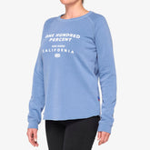 THORUNN Women's Pullover Crewneck Fleece Blue