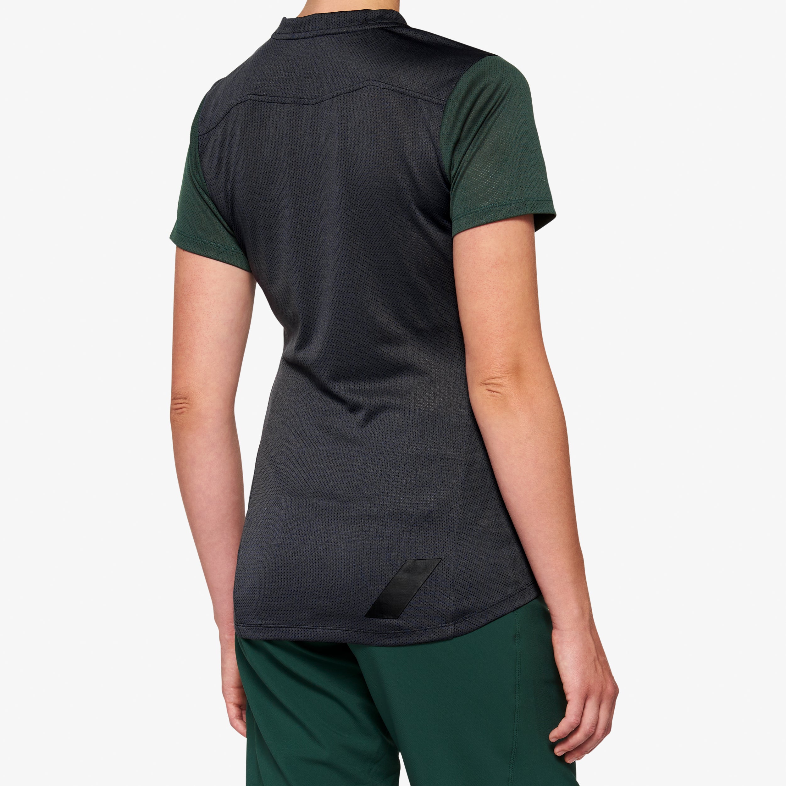 RIDECAMP Women's Short Sleeve Jersey Charcoal/Forest Green
