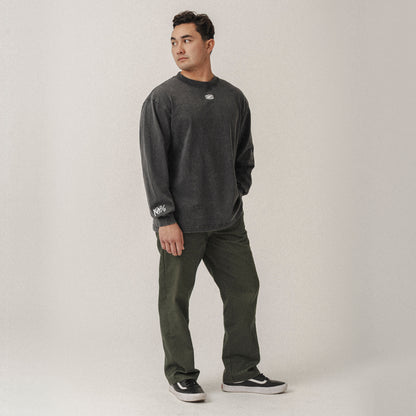 REGION Long Sleeve Oversized Tee Vintage Black