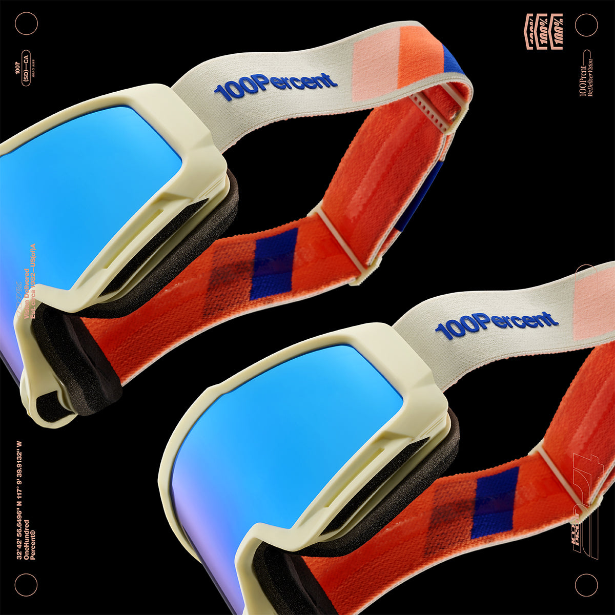 OKAN HiPER Goggle Nation - Mirror Blue Flash Lens - Secondary