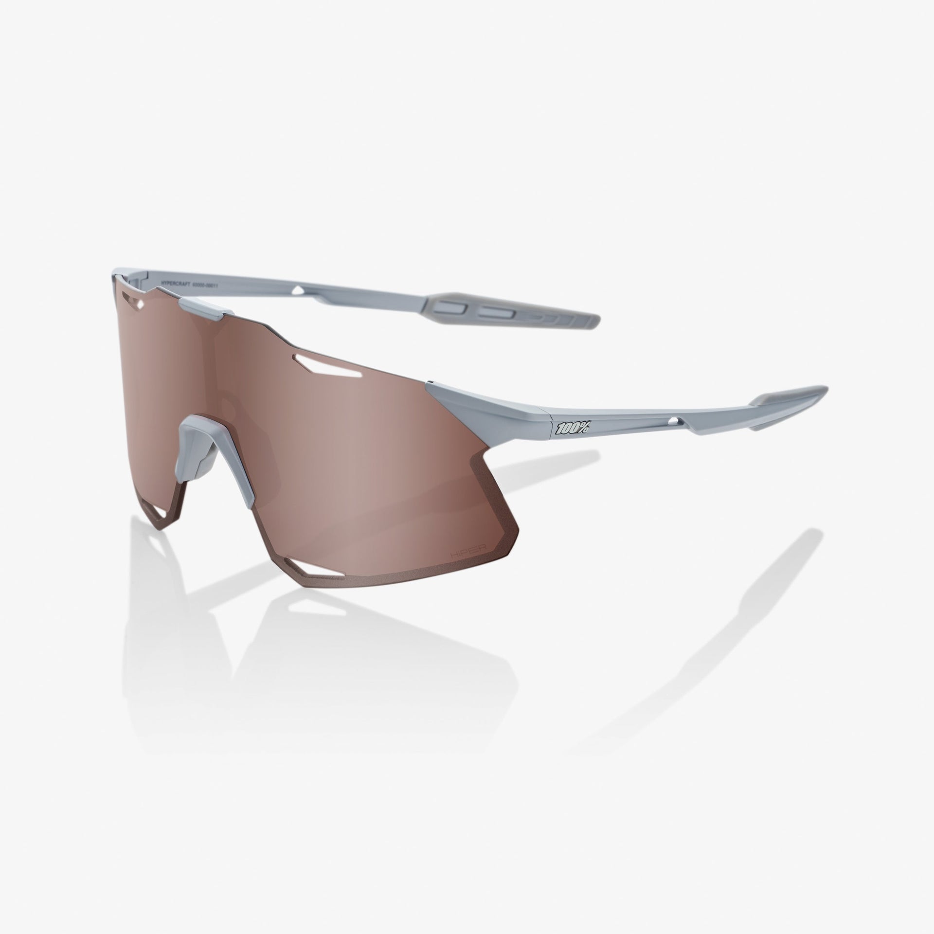 HYPERCRAFT - Matte Stone Grey - HiPER Crimson Silver Mirror Lens 