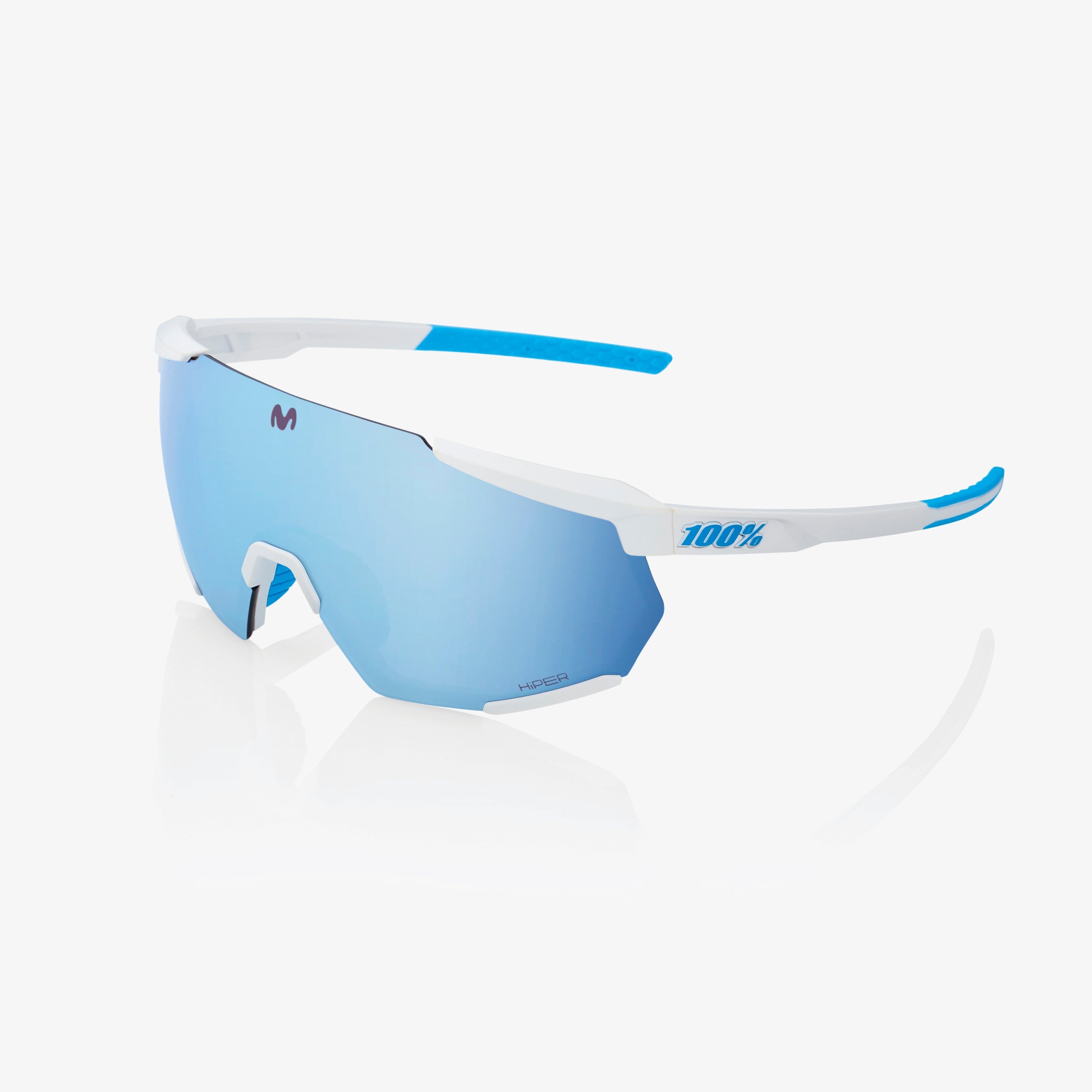 Racetrap 3.0 SE Movistar Team White - HiPER Blue Multilayer Mirror Lens