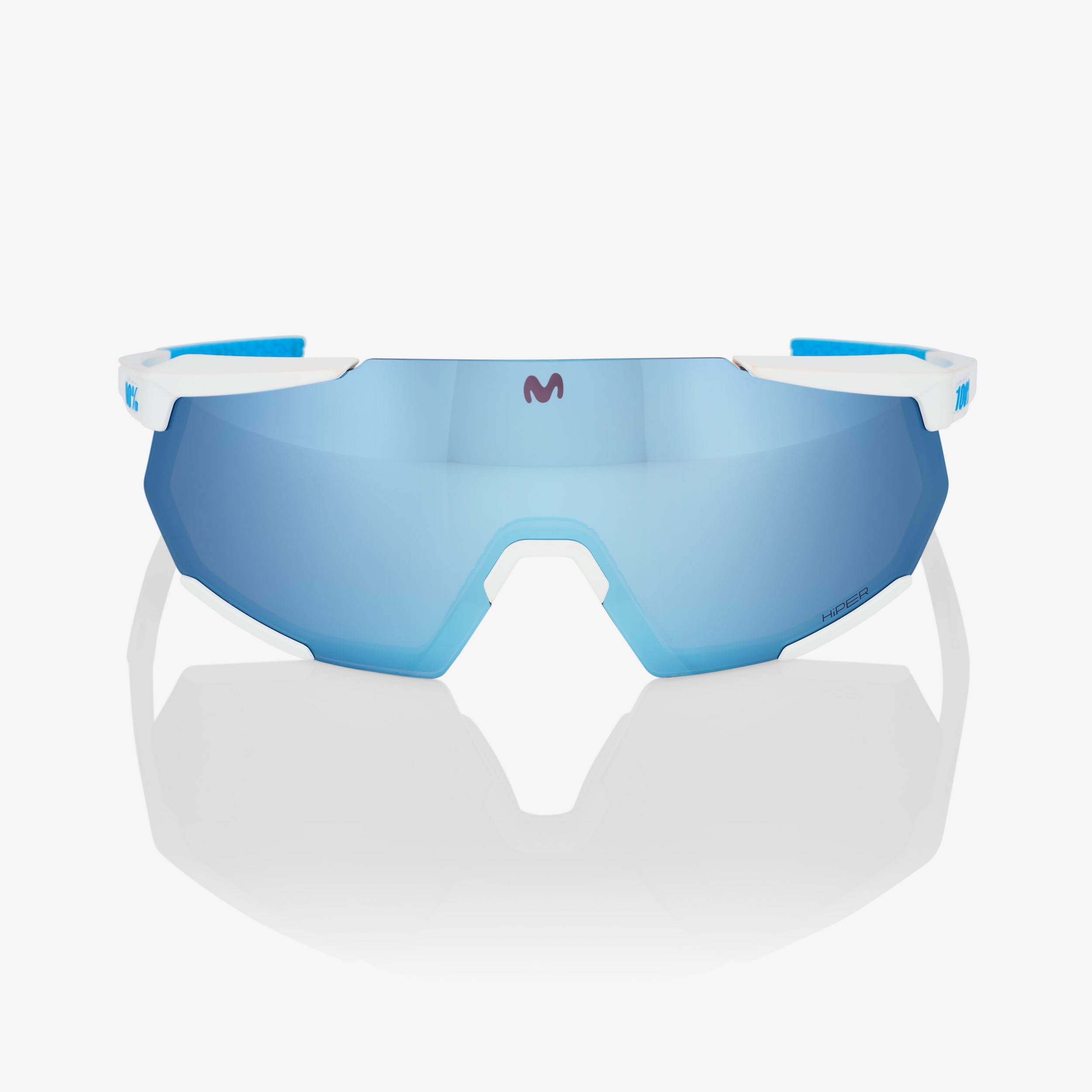 Racetrap 3.0 SE Movistar Team White - HiPER Blue Multilayer Mirror Lens - Secondary