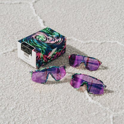 S2® - Peter Sagan LE Soft Tact Tie Dye - Purple Multilayer Mirror Lens