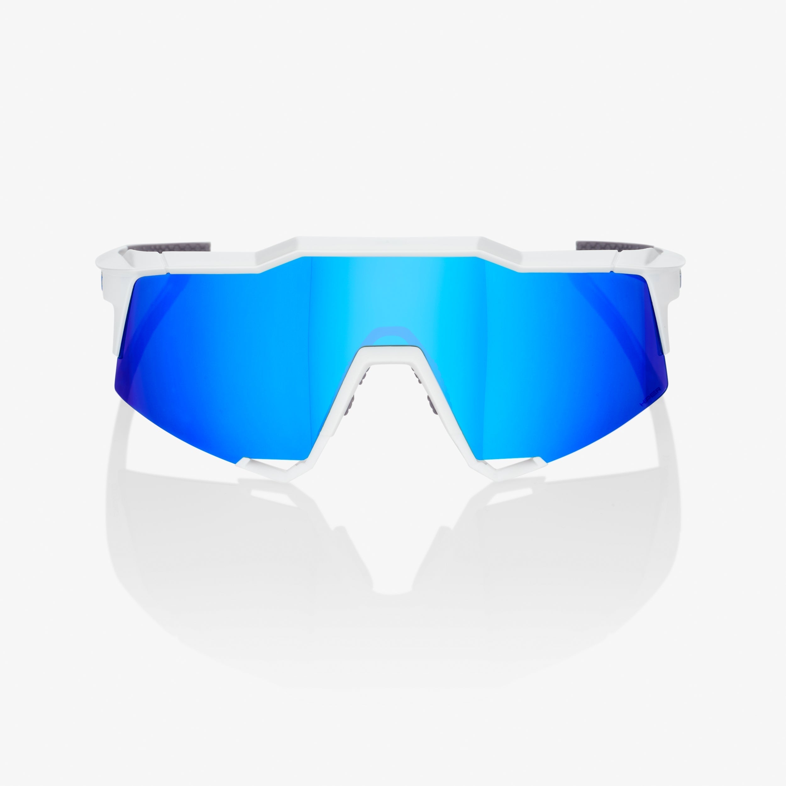 SPEEDCRAFT - Matte White - HiPER Blue Multilayer Mirror Lens - Secondary
