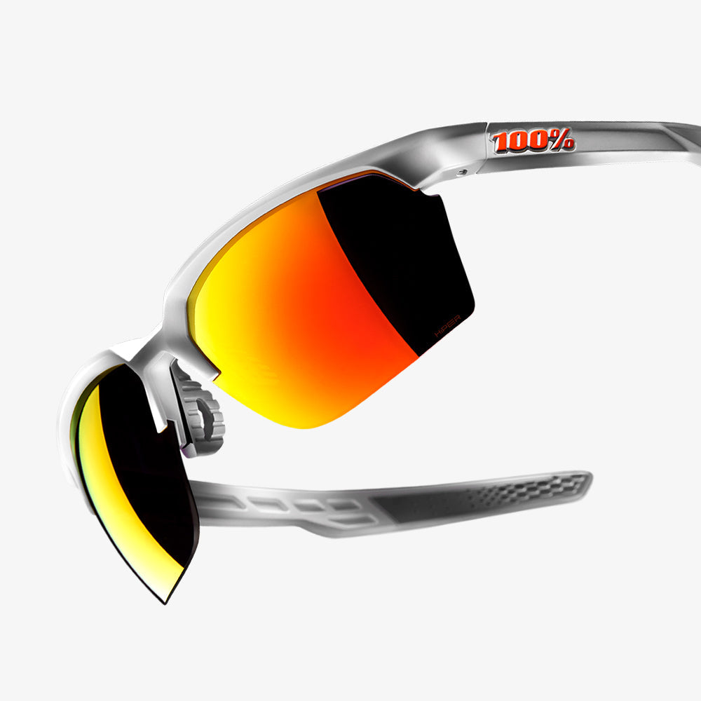 SPORTCOUPE - Matte White - HiPER Red Multilayer Mirror Lens