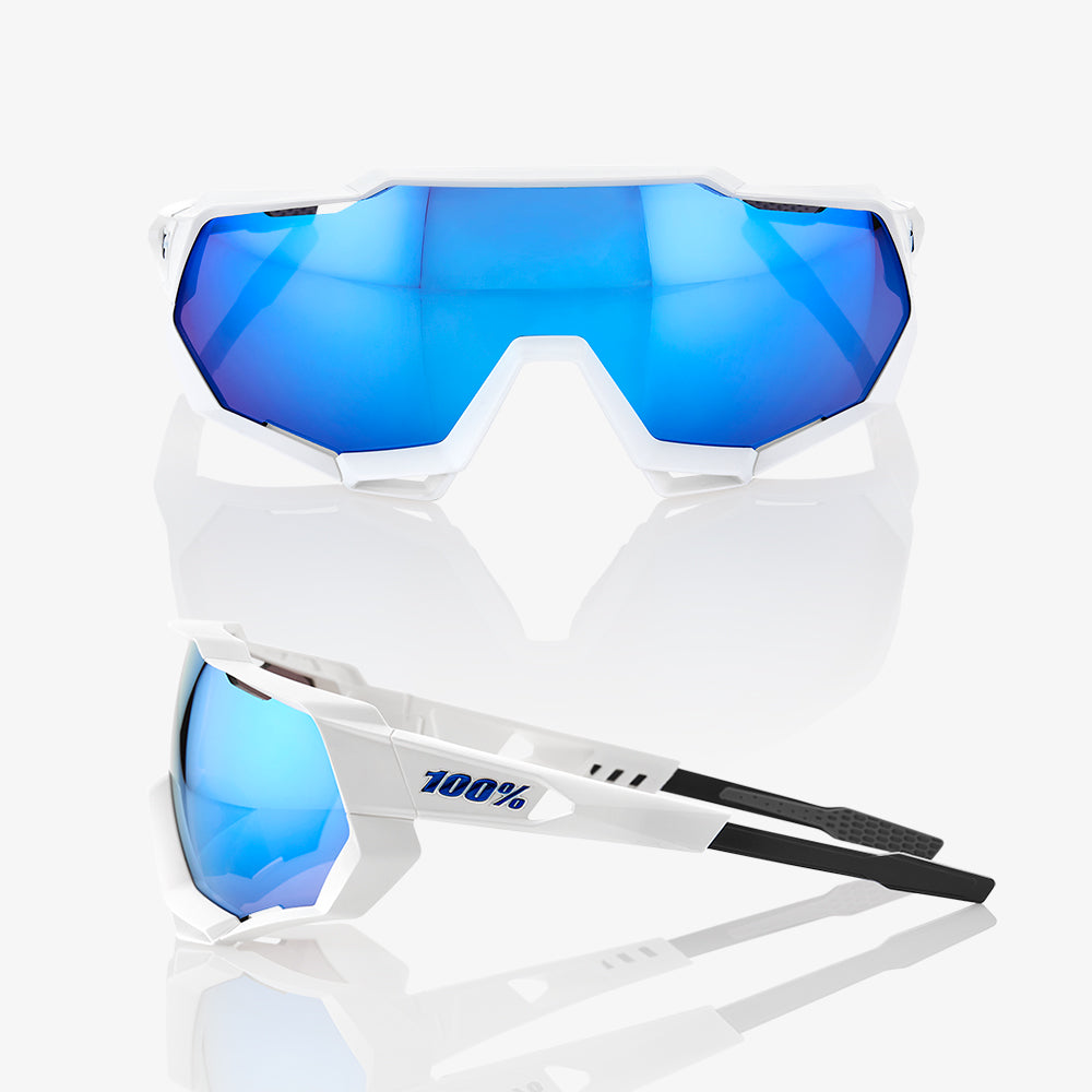 Gafas ciclismo 100% – SPEEDTRAP® – Matte White – Hiper® Blue