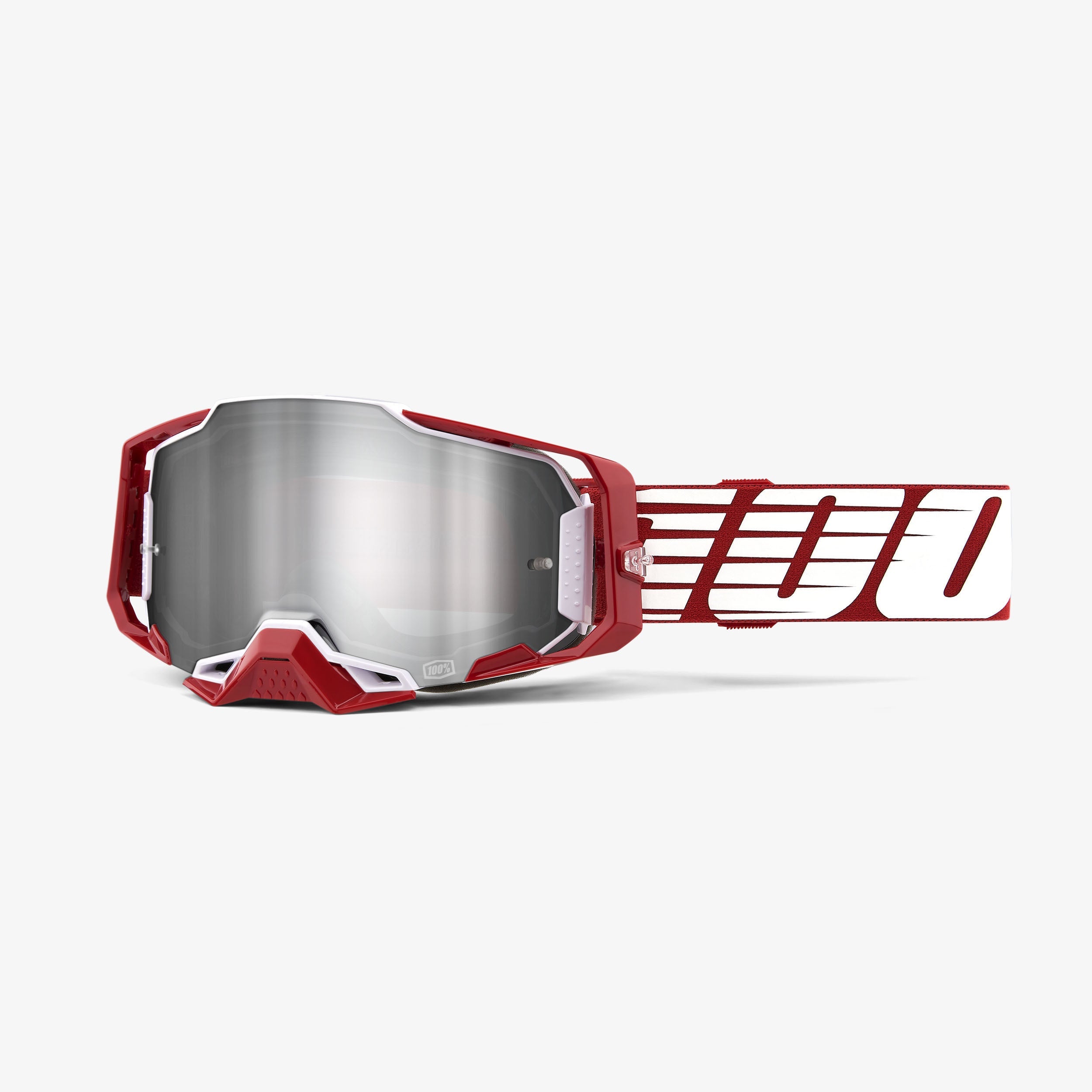 ARMEGA Goggle Oversized Deep Red Mirror Silver Flash Lens