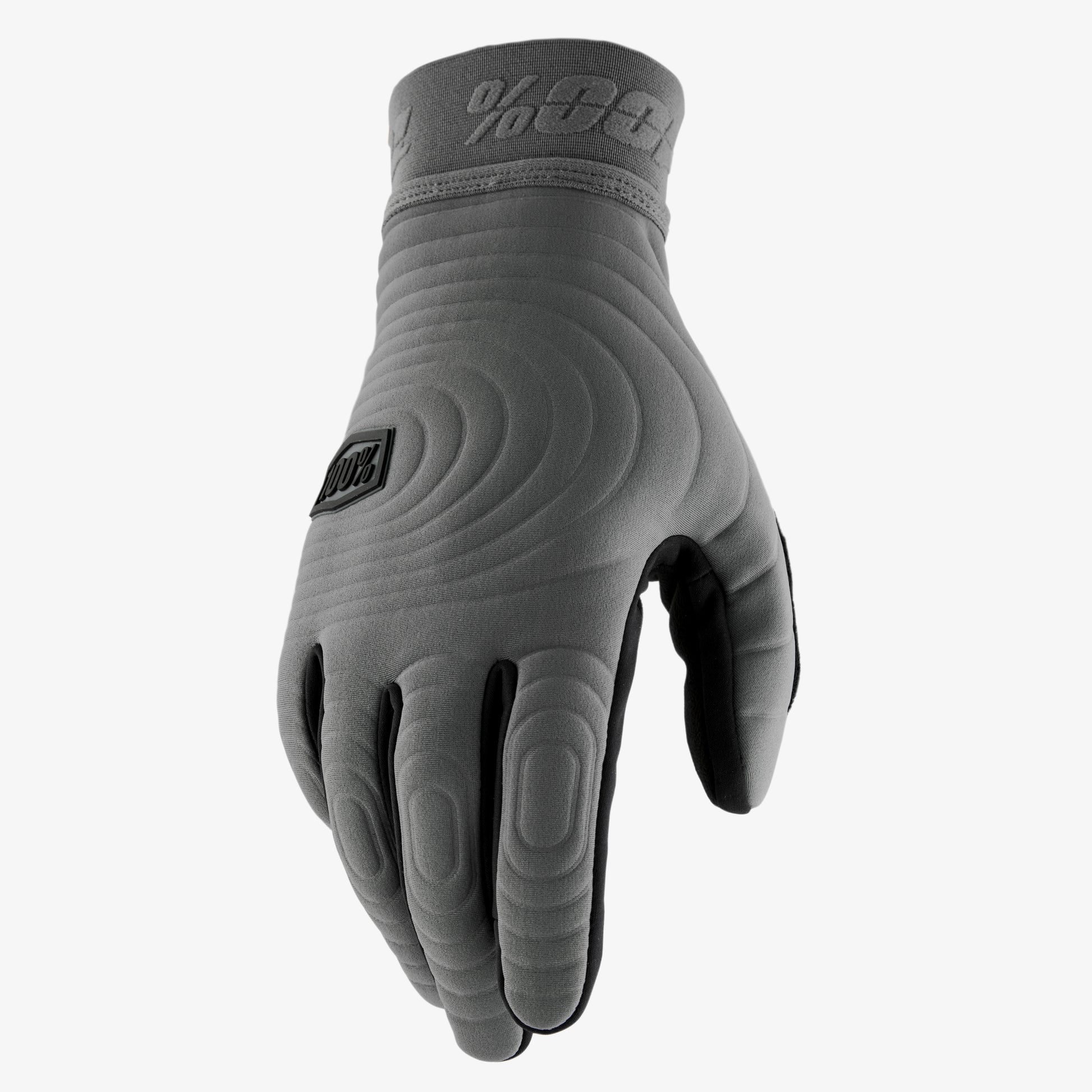 100% Brisker Xtreme Gloves (Small, Charcoal)