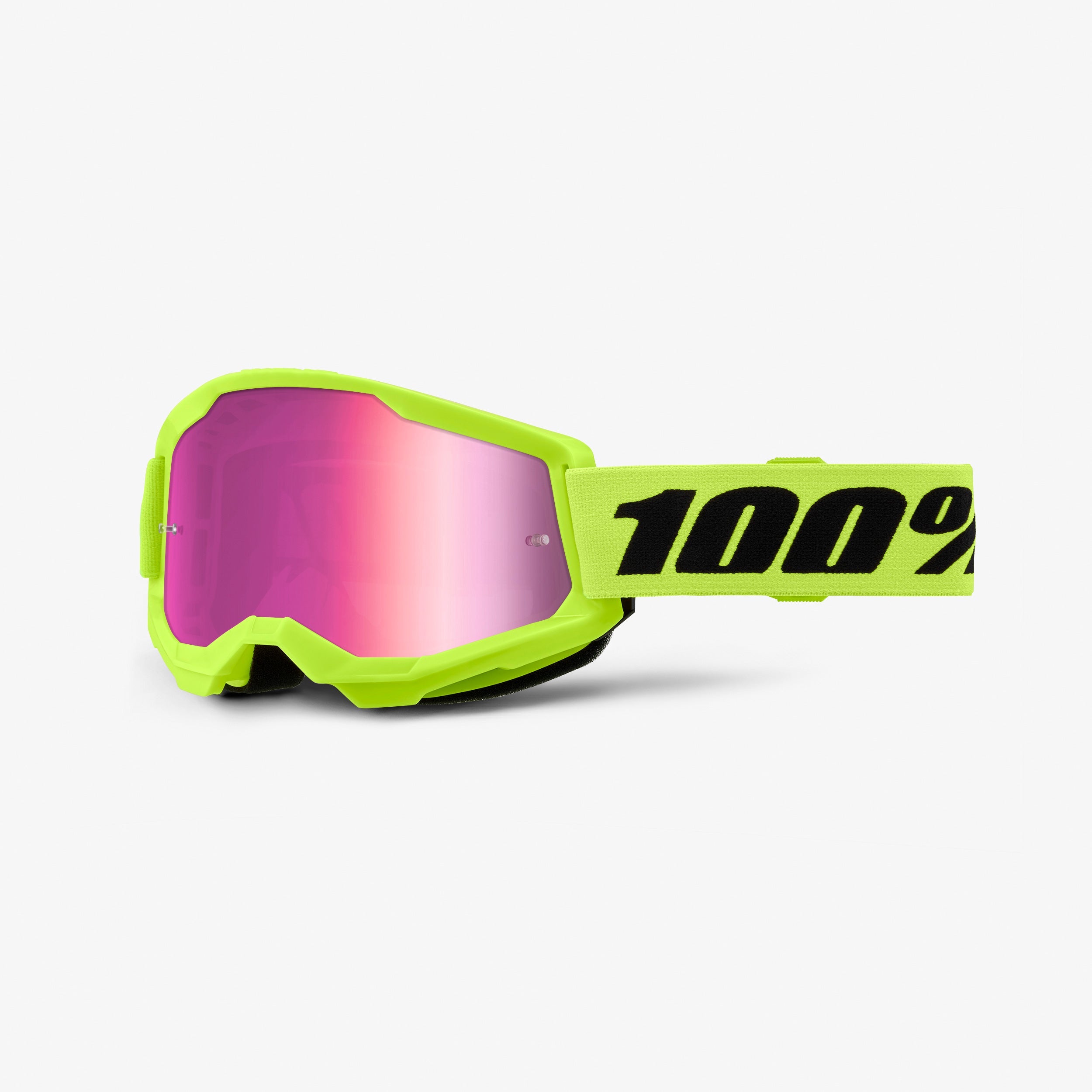 green 100 goggles STRATA 2 Goggle Neon Green – 100%