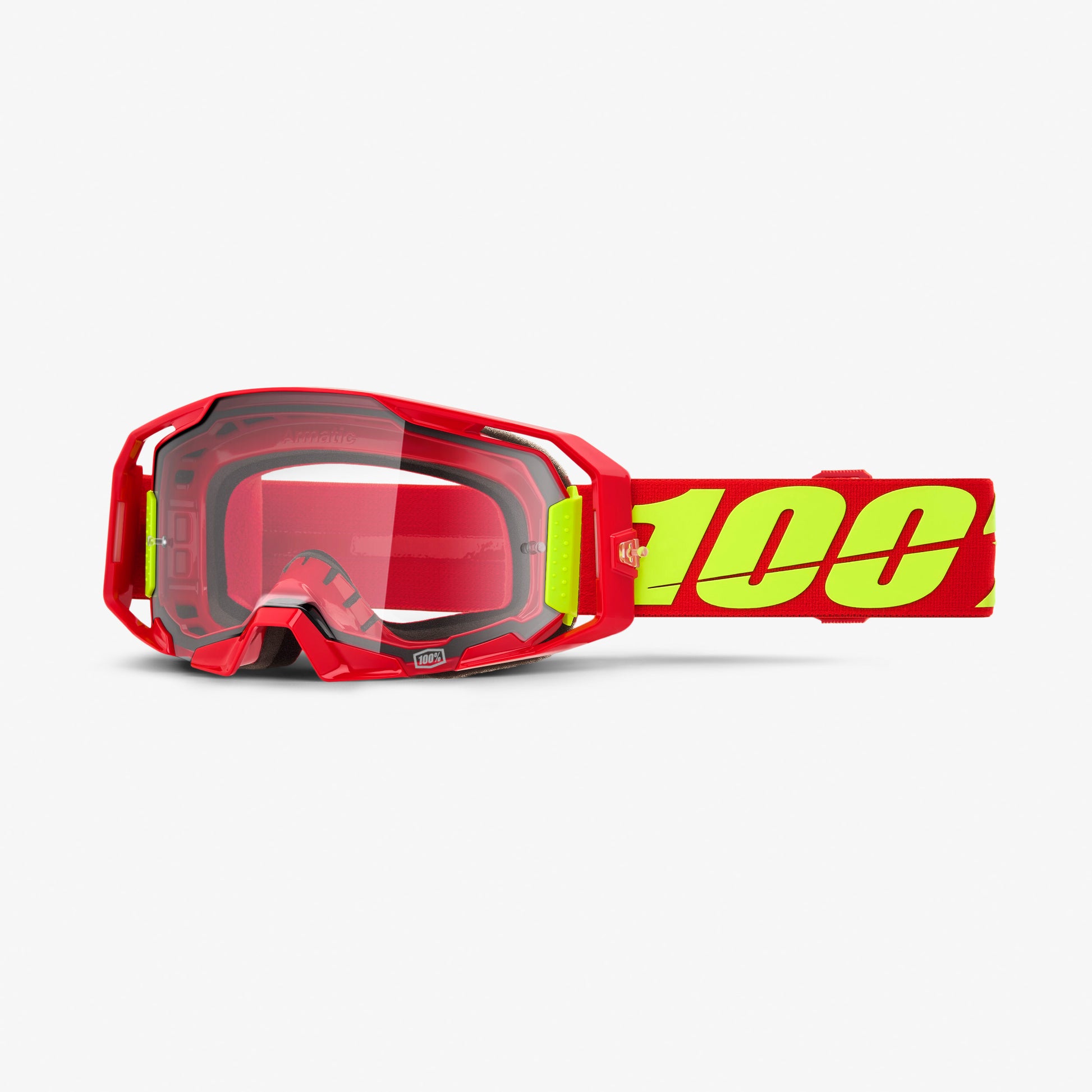 100% Armatic Goggle Red Clear Lens