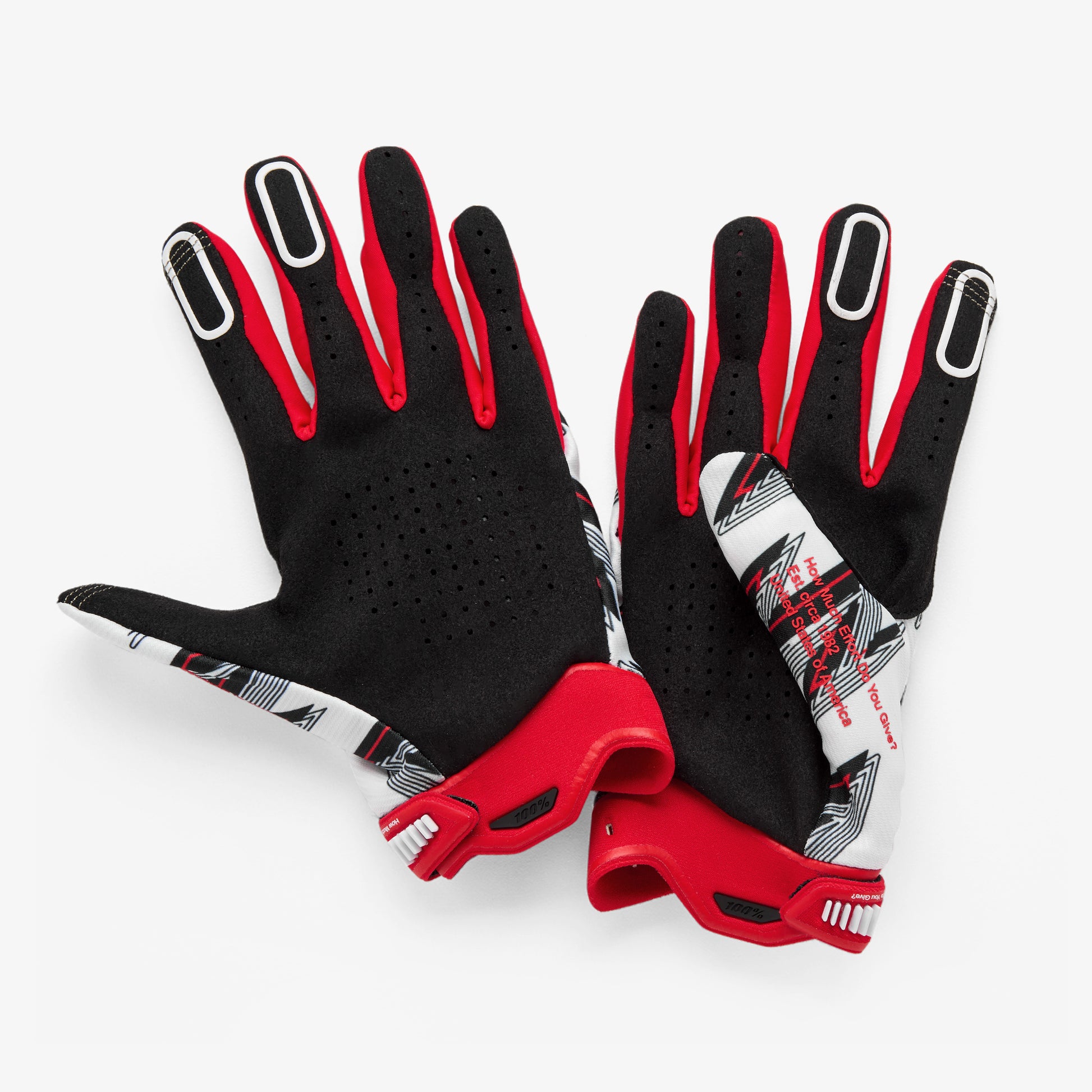 Ridefit Gloves White/Red L