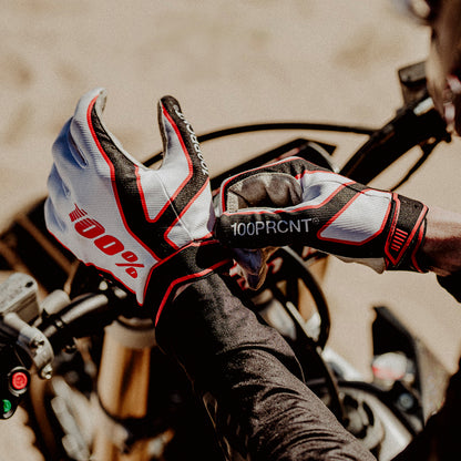 RIDEFIT Gloves White/Red/Black