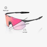 HYPERCRAFT SQ Gloss Light Grey Rose Gold Mirror Photochromic Lens