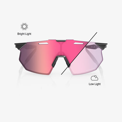 HYPERCRAFT SQ Gloss Light Grey Rose Gold Mirror Photochromic Lens