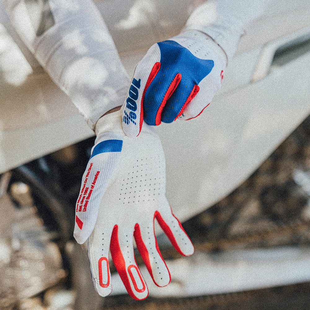bicycling gloves Itrack Gloves Red/White/Blue M