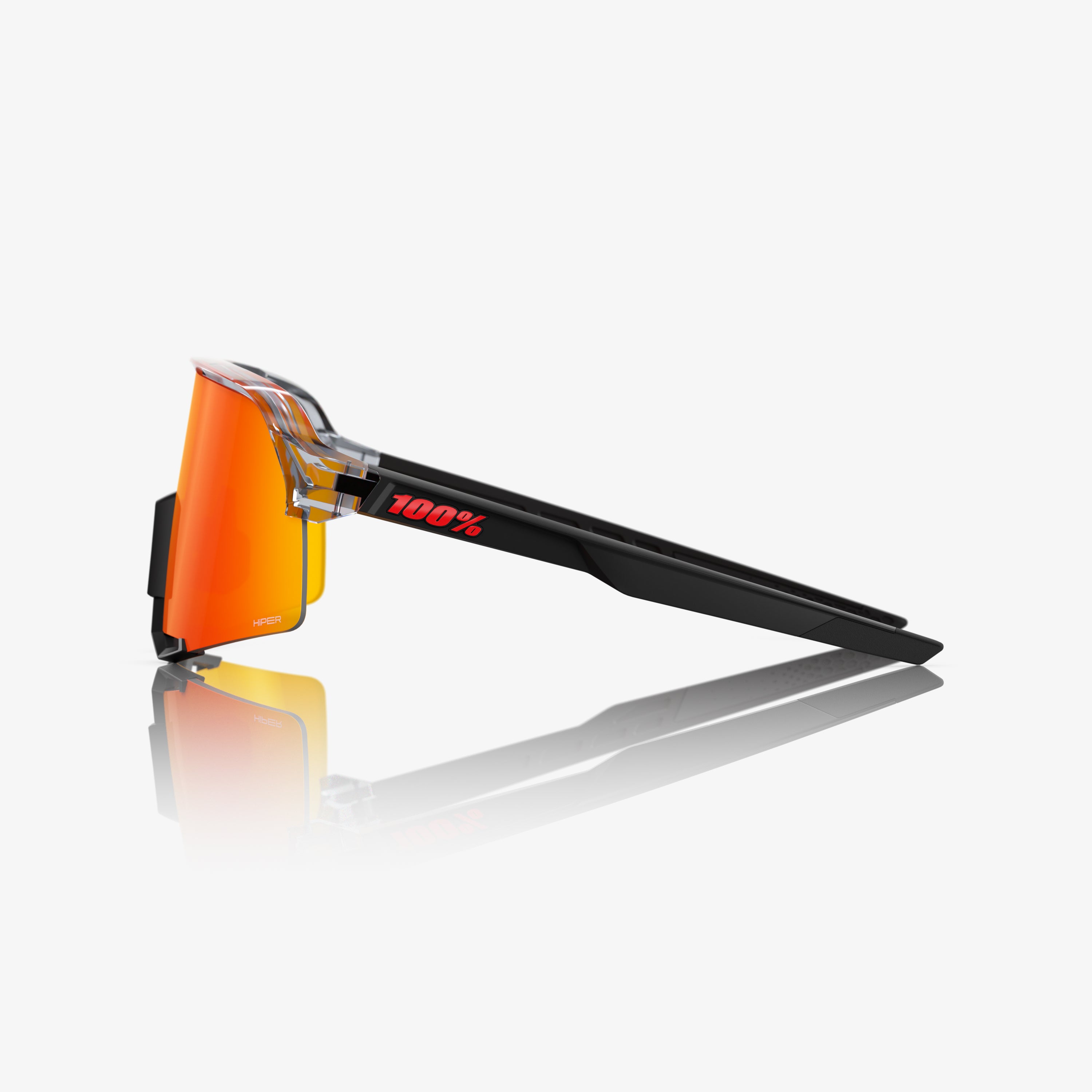 S3 Polished Translucent Grey & Matte Black HiPER Red Mirror Lens