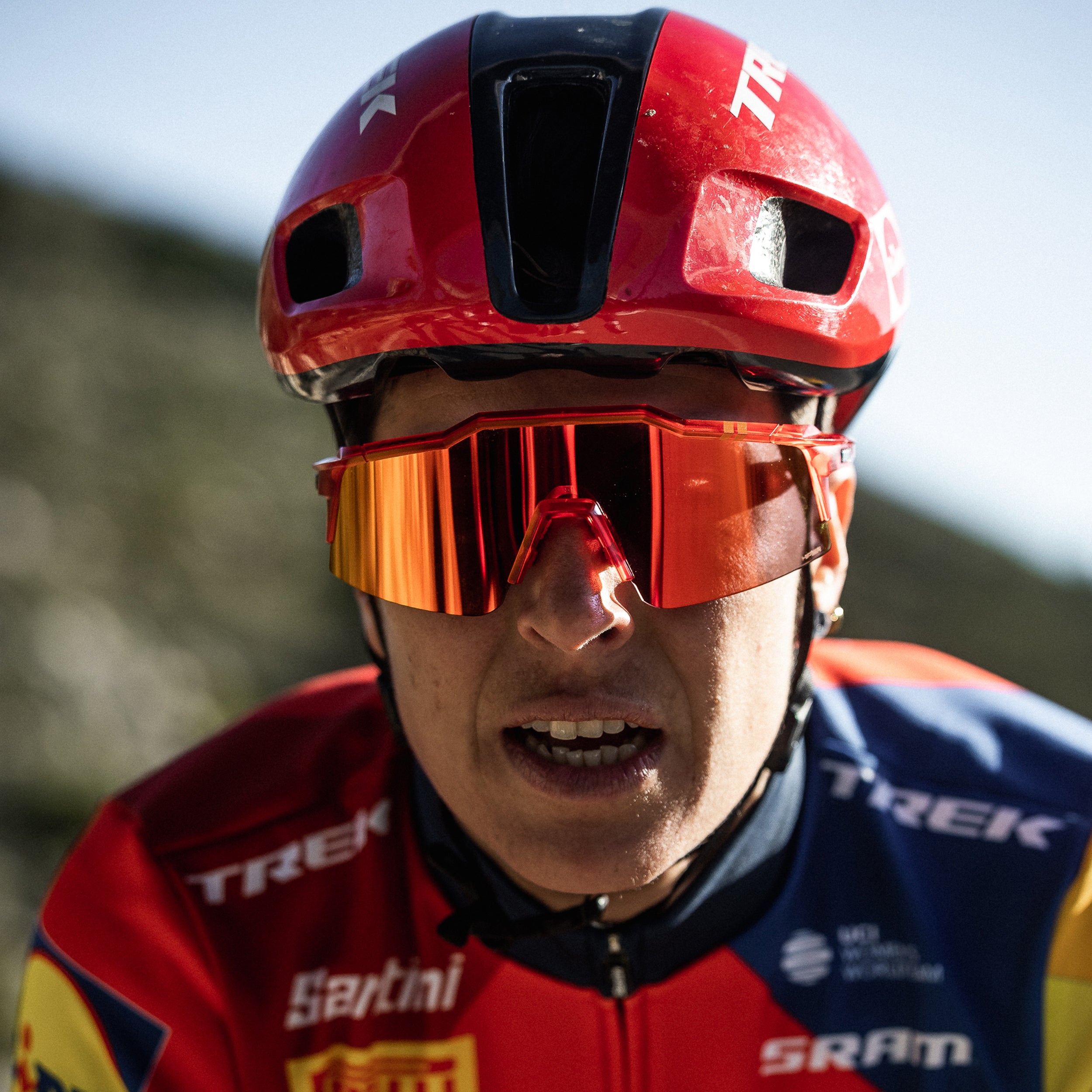 TREK TFR SPEEDCRAFT SL Translucent Matte Red HiPER Red Mirror Lens