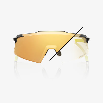 AEROCRAFT - Gloss Metallic Black - Gold Mirror Photochromic Lens