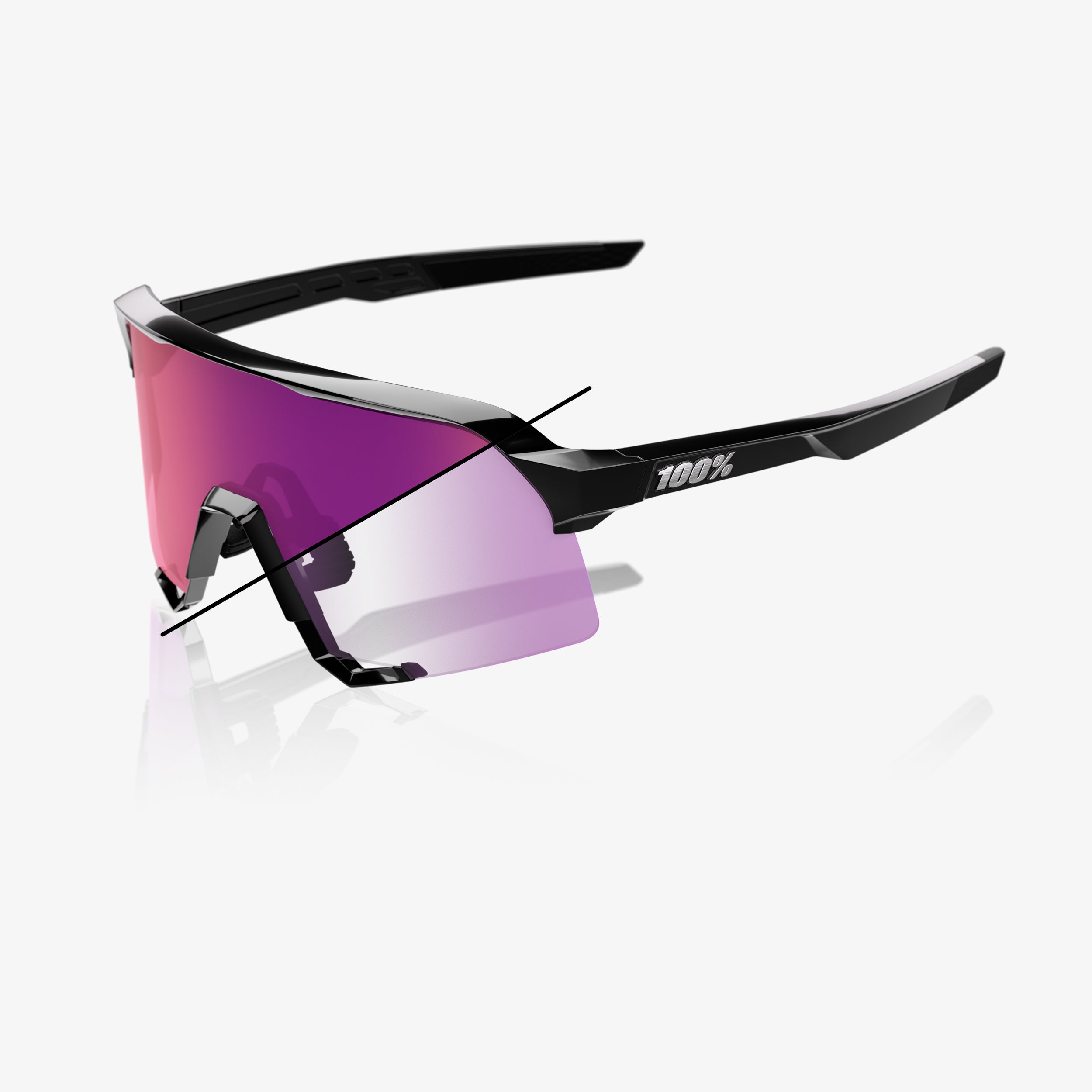 Daisan Supremo Cycling Glasses – Fire Red Mirrored, Anti-Fog, 100% UV, White Frame, Unisex