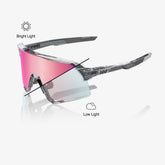 S3 - Polished Translucent Grey - Rose Gold Mirror Photochromic Lens
