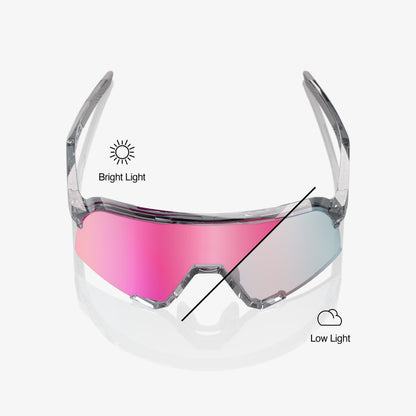 S3 - Polished Translucent Grey - Rose Gold Mirror Photochromic Lens