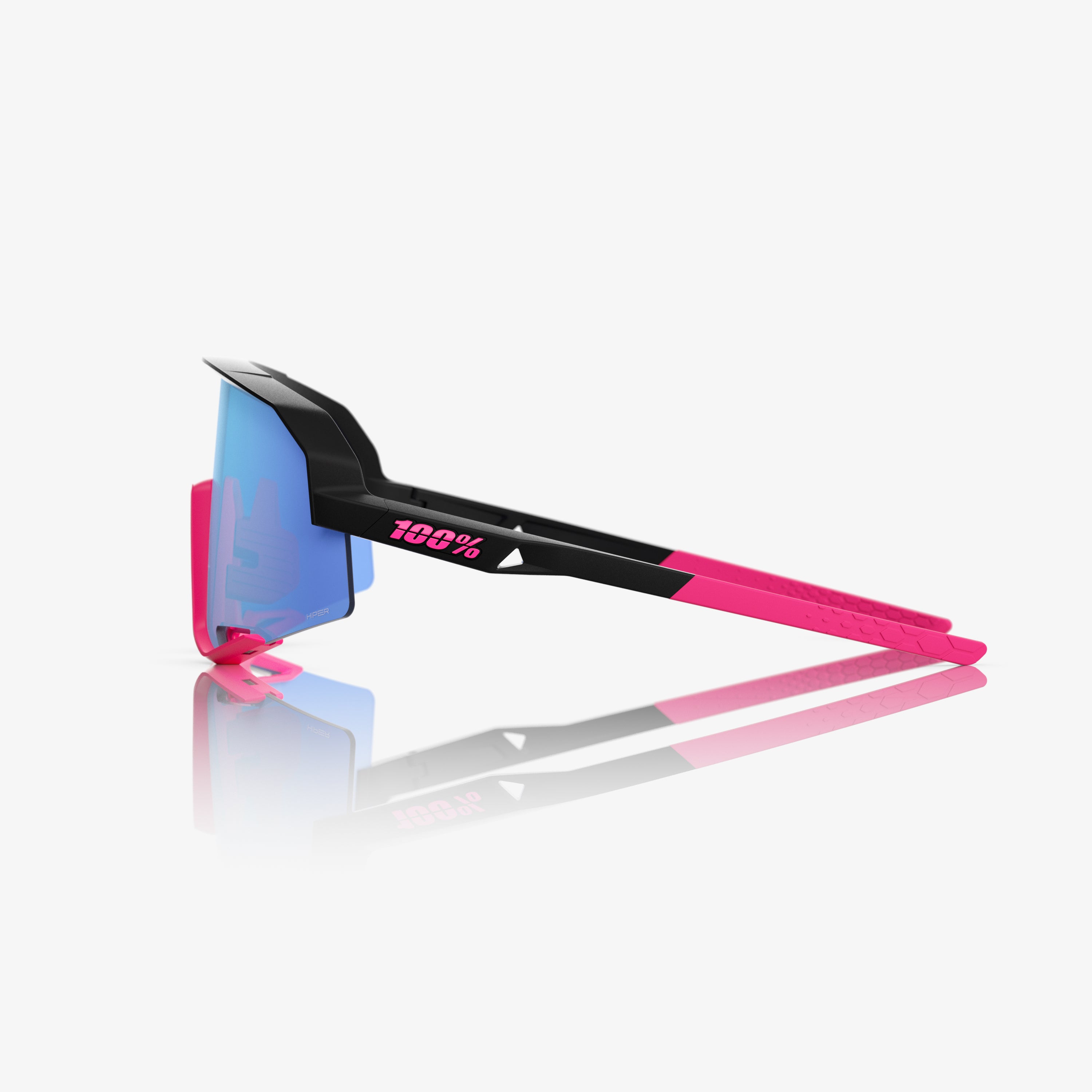 SLENDALE Matte Black/Pink HiPER Blue Mirror Lens
