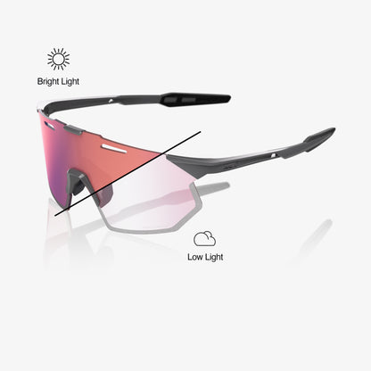 HYPERCRAFT SQ Gloss Light Grey Rose Gold Mirror Photochromic Lens