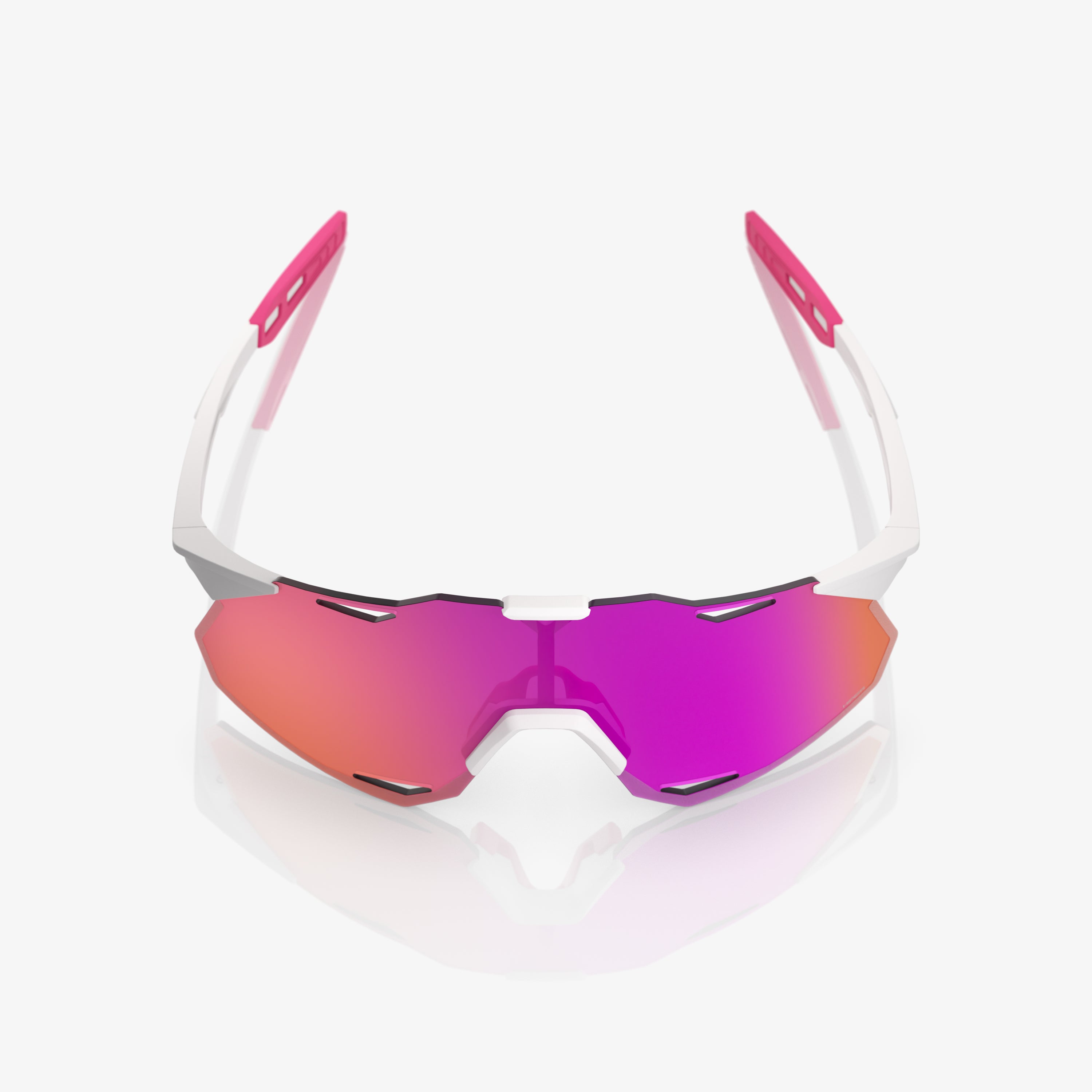 HYPERCRAFT XS Matte White/Pink HiPER Vital Pink Mirror Lens