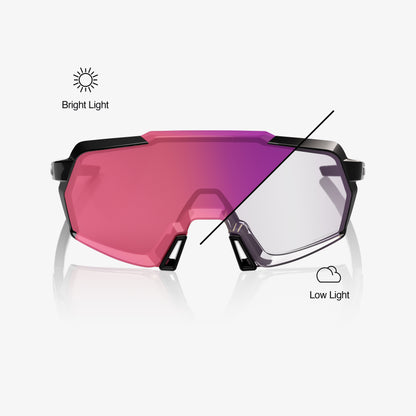 KORBIN Gloss Black Purple Mirror Photochromic Lens