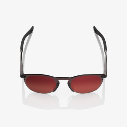 LEGERE ROUND Polished Black Brown/Red Gradient Lens
