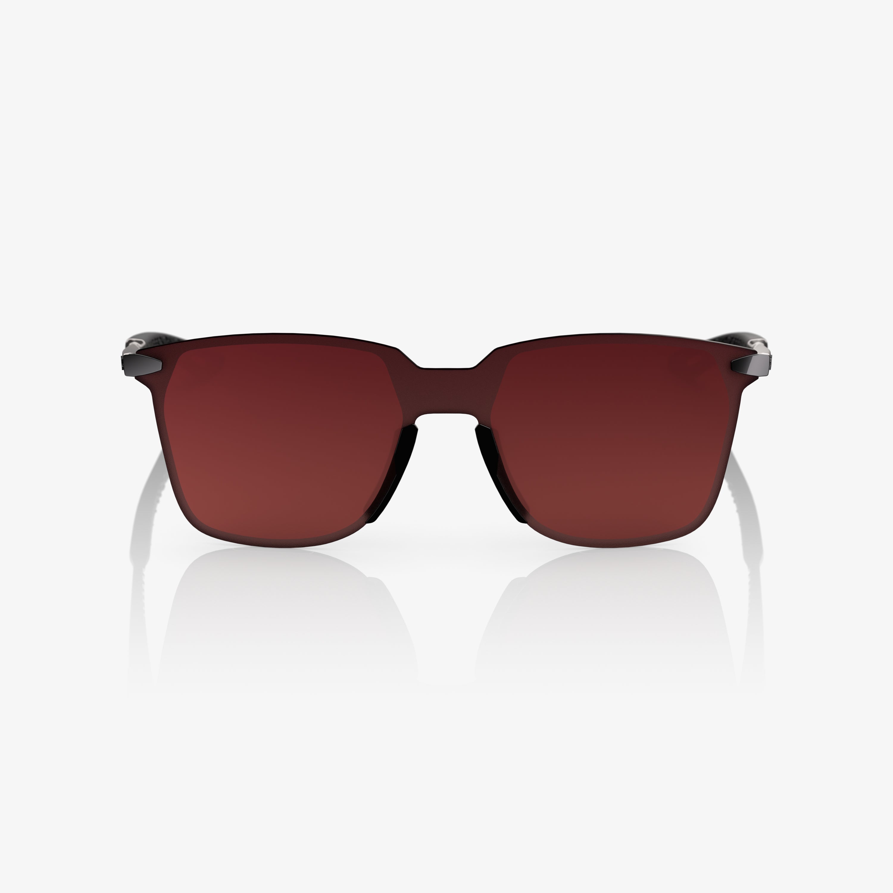 LEGERE SQUARE Polished Black Brown/Red Gradient Lens - Secondary