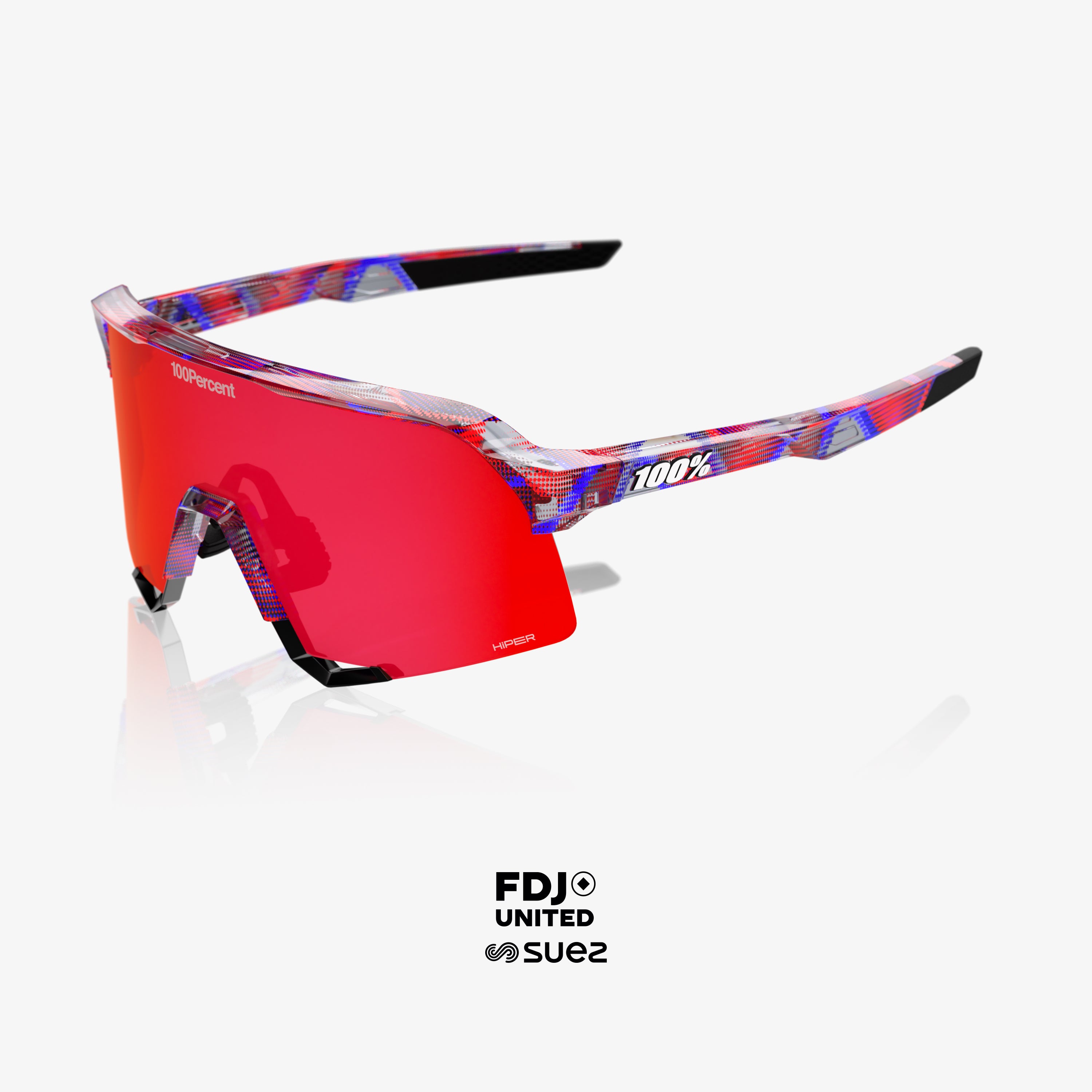 S3 LE FDJ Gloss Translucent Red/Blue HiPER Fire Red Mirror Lens