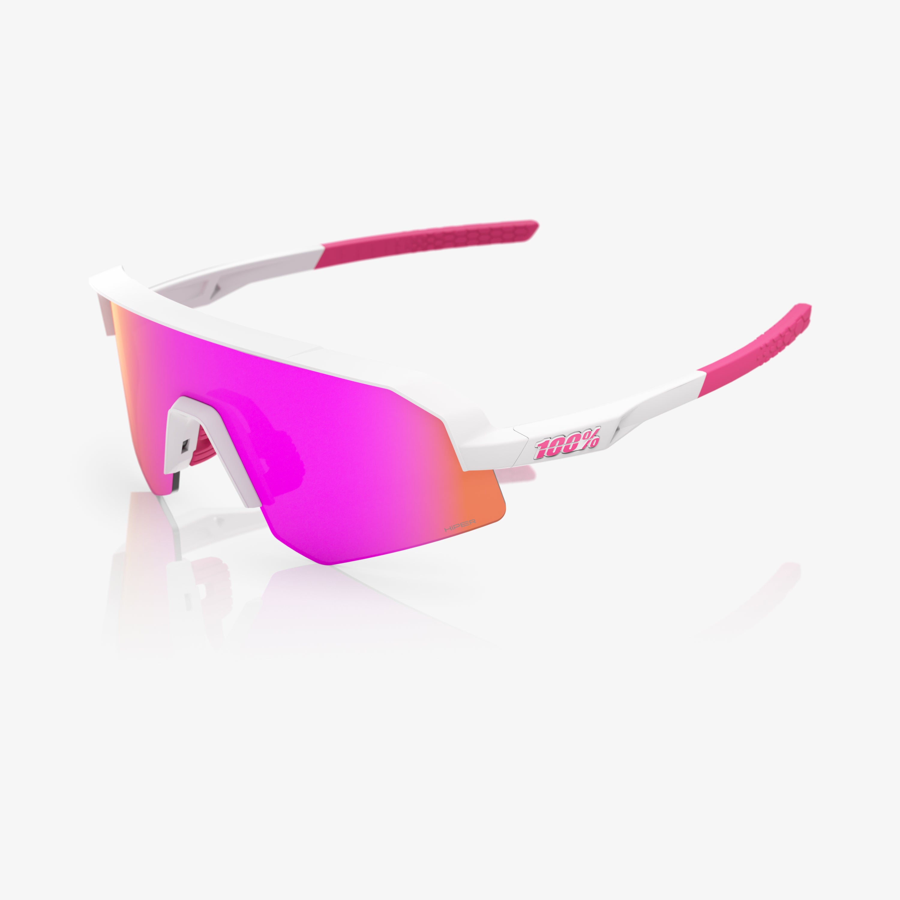 SLENDALE YOUTH Matte White/Pink HiPER Vital Pink Mirror Lens
