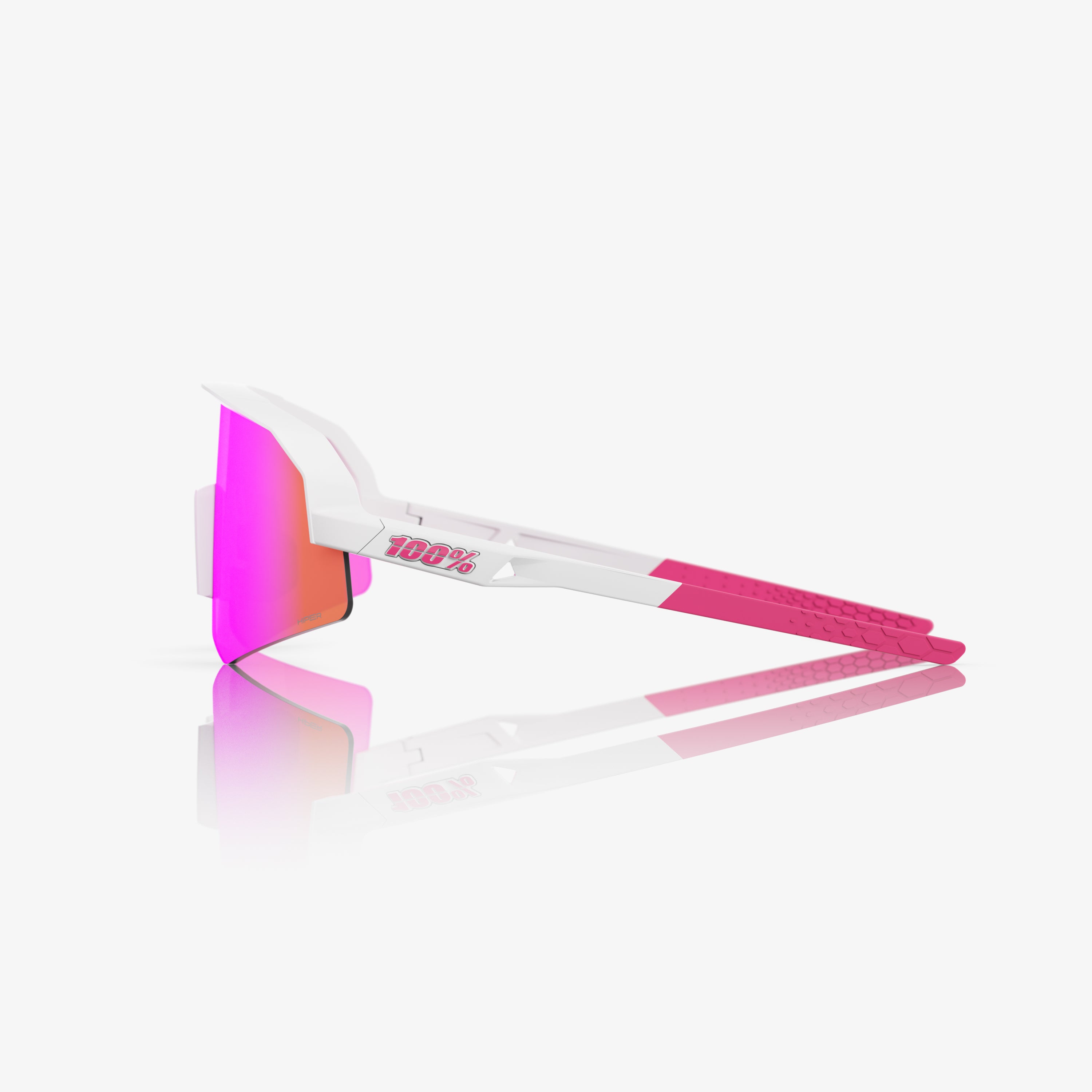 SLENDALE YOUTH Matte White/Pink HiPER Vital Pink Mirror Lens