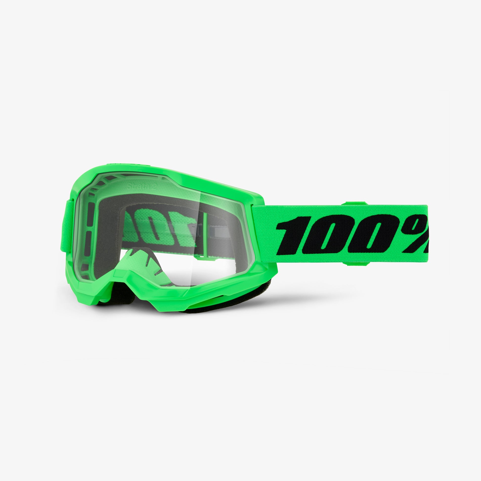 Strata 2 Goggle Neon Green Clear Lens