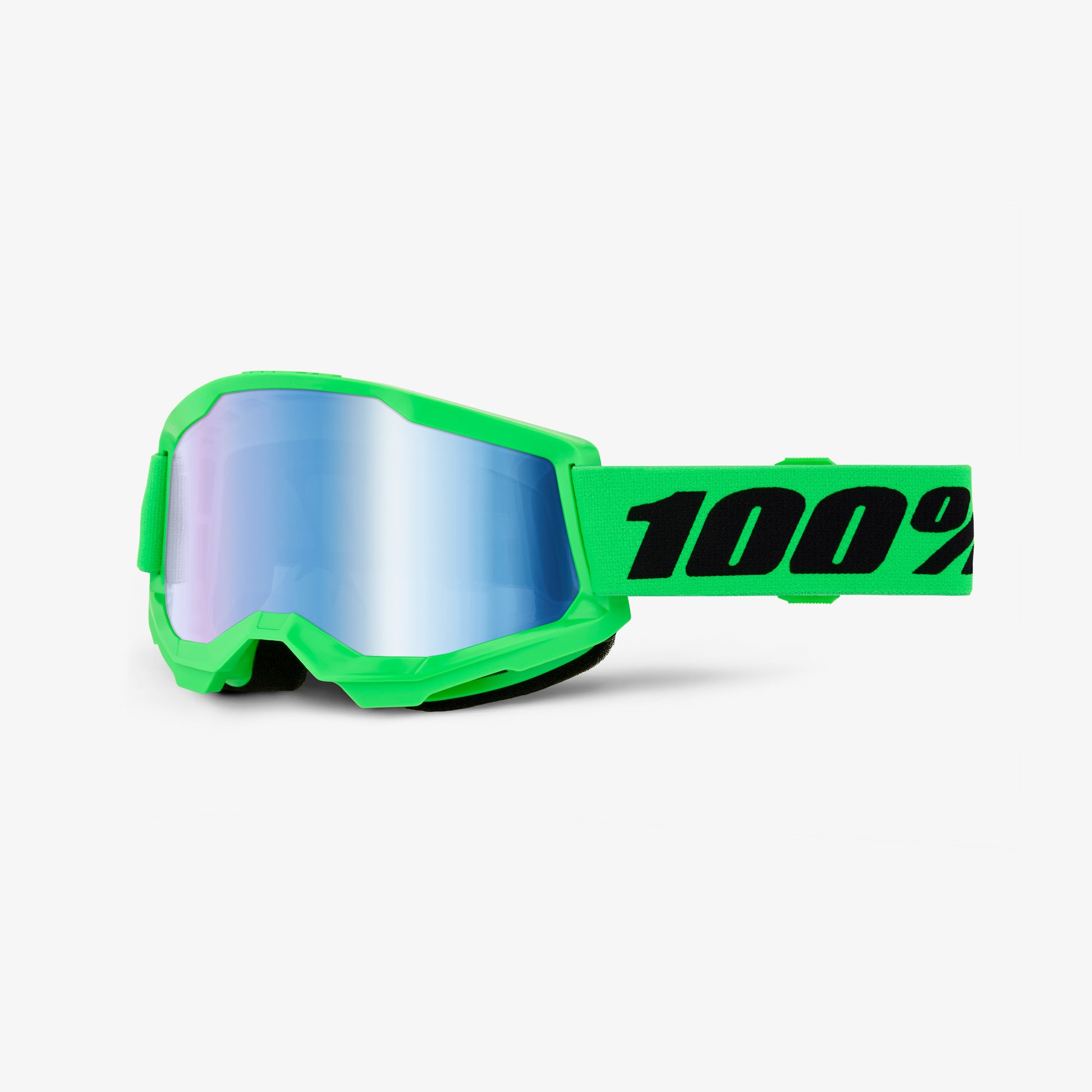 Strata 2 Goggle Neon Green Blue Mirror Lens