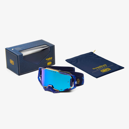 ARMEGA LE Goggle Bruni Signature Navy Blue/Gold