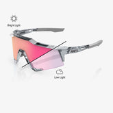 SPEEDCRAFT - Polished Translucent Grey - Rose Gold Mirror Photochromic Lens