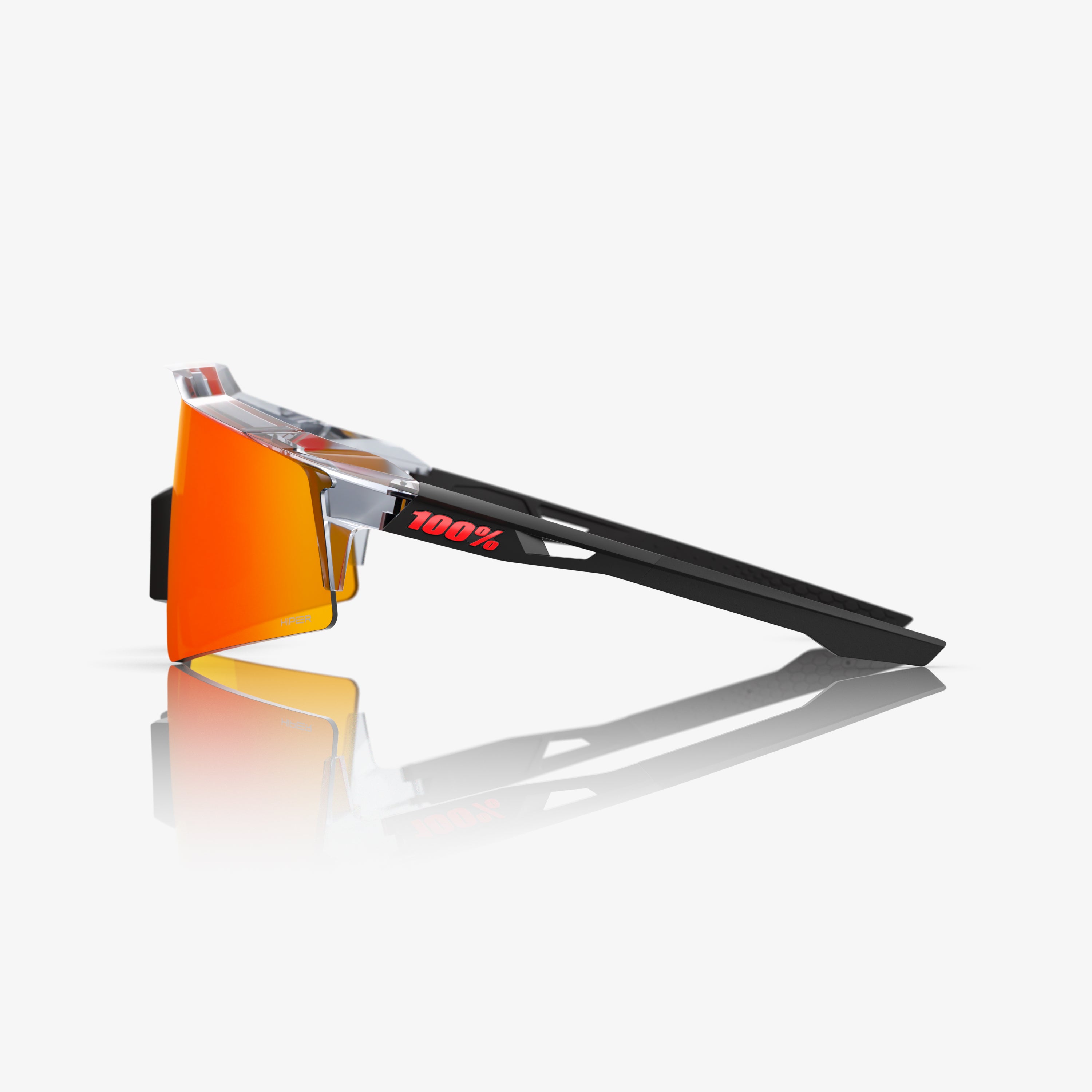 SPEEDCRAFT SL Polished Translucent Grey & Matte Black HiPER Red Mirror Lens
