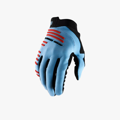 R-CORE Gloves Light Blue/Fluo Red