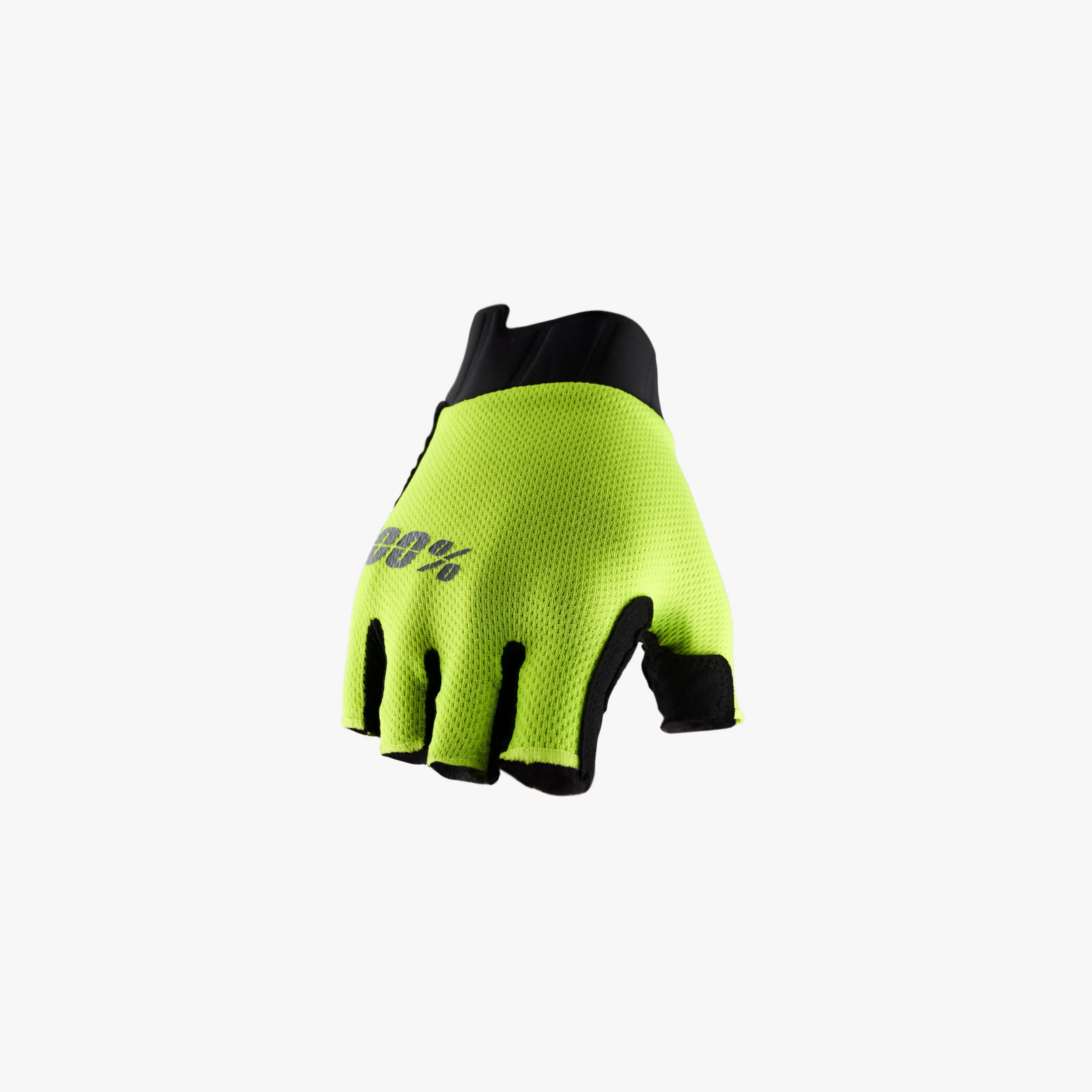 EXCEEDA Women's Fluo Yellow Gel Short Finger Gloves