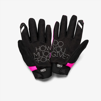 BRISKER Women's Glove - Neon Pink/Black