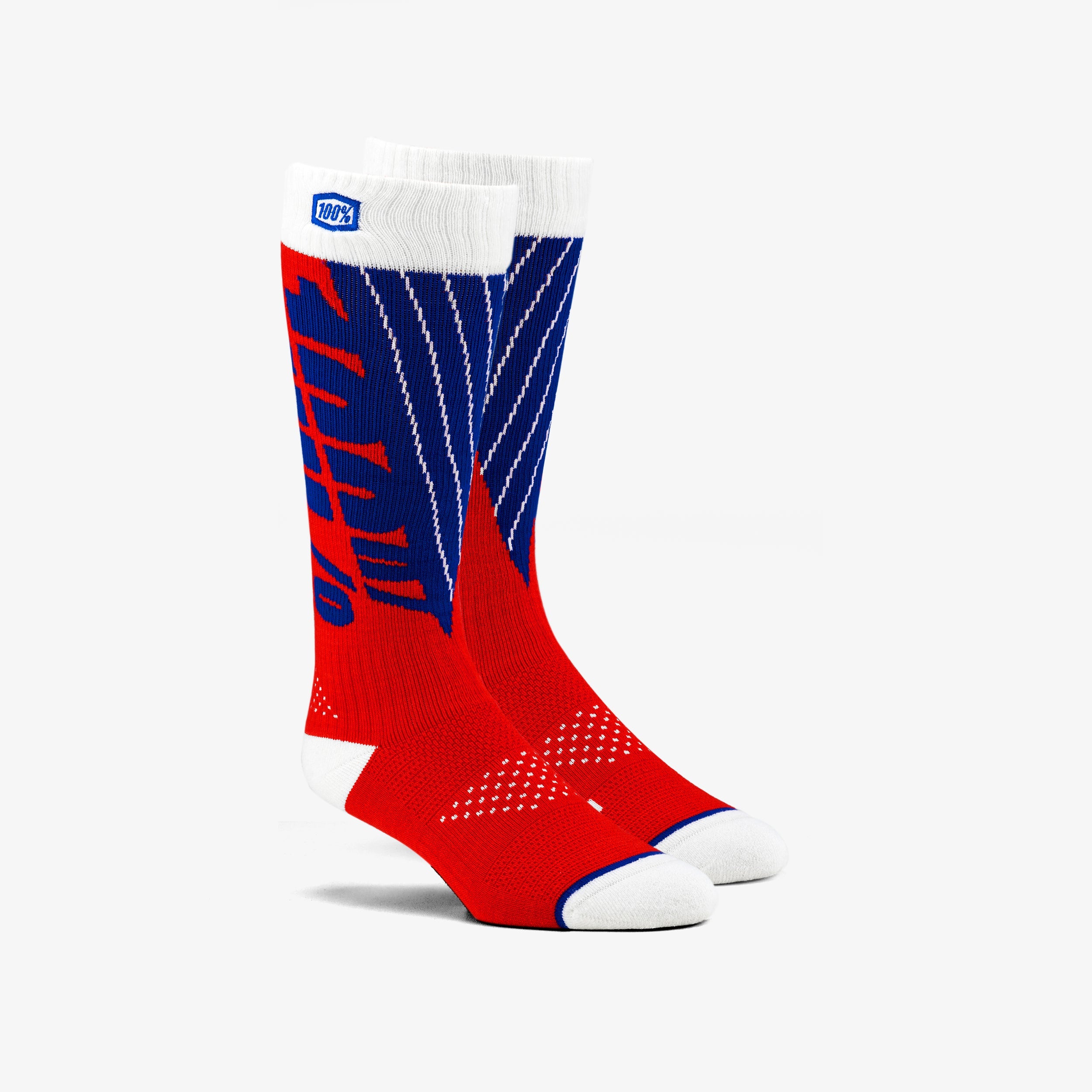 TORQUE Thick Comfort MX Sock Red/Blue