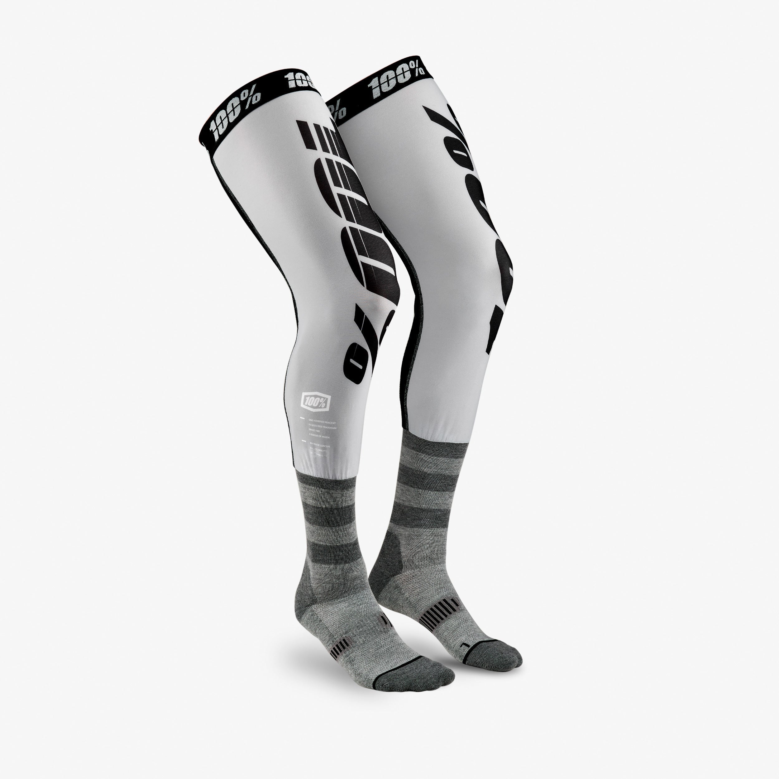 REV Knee Brace Performance Moto Socks Grey